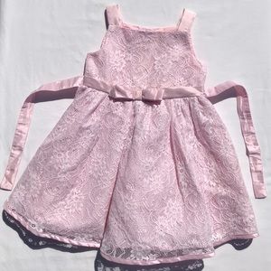 Youngland Pink Lace Dress 3T